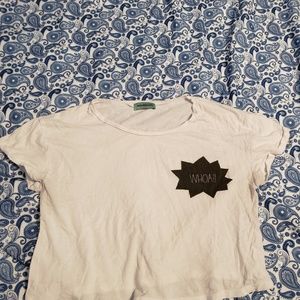 WHOA crop tee